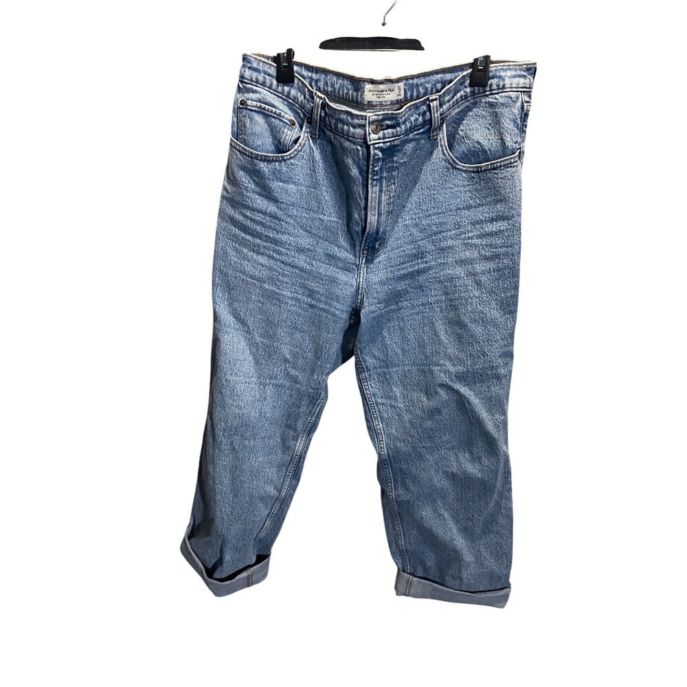 Abercrombie &‎ Fitch 33 High-Rise Relaxed Fit Jeans Blue Denim
